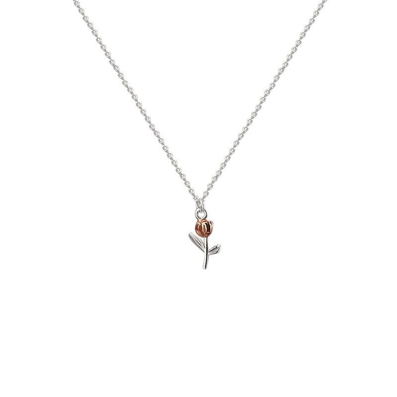 Tulip Pendant Necklace – Elegant Minimalist Jewelry Gift for Women