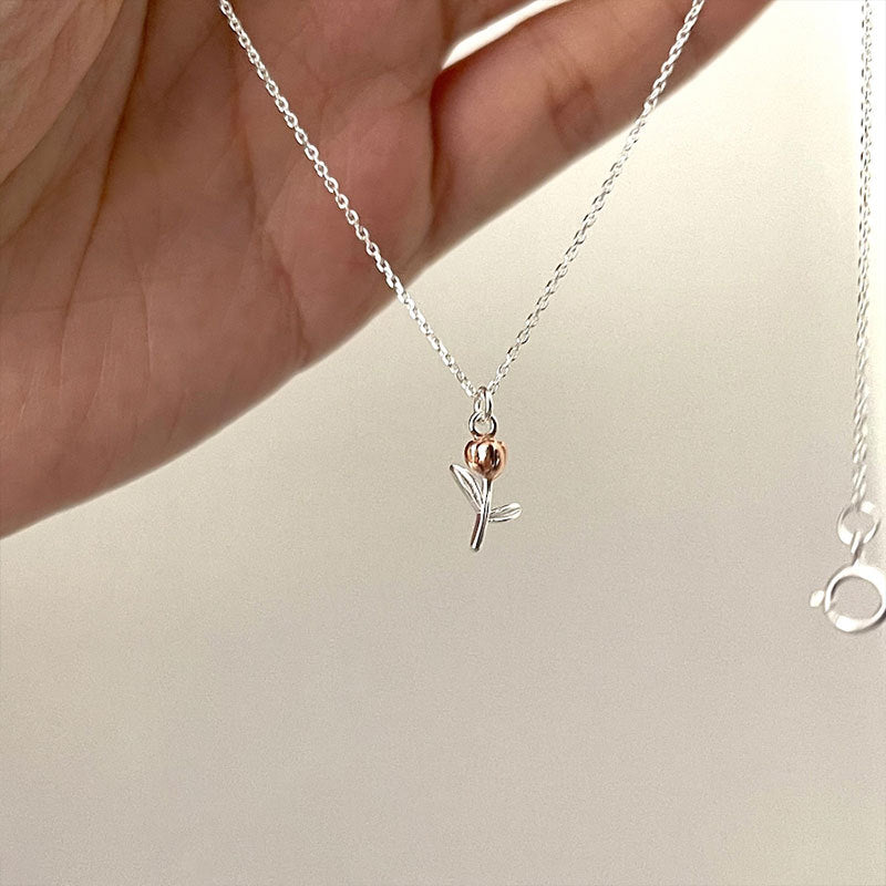 Tulip Pendant Necklace – Elegant Minimalist Jewelry Gift for Women
