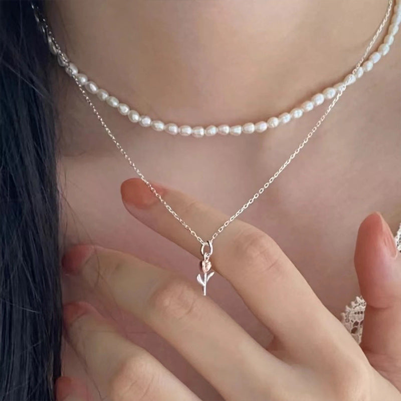 Tulip Pendant Necklace – Elegant Minimalist Jewelry Gift for Women